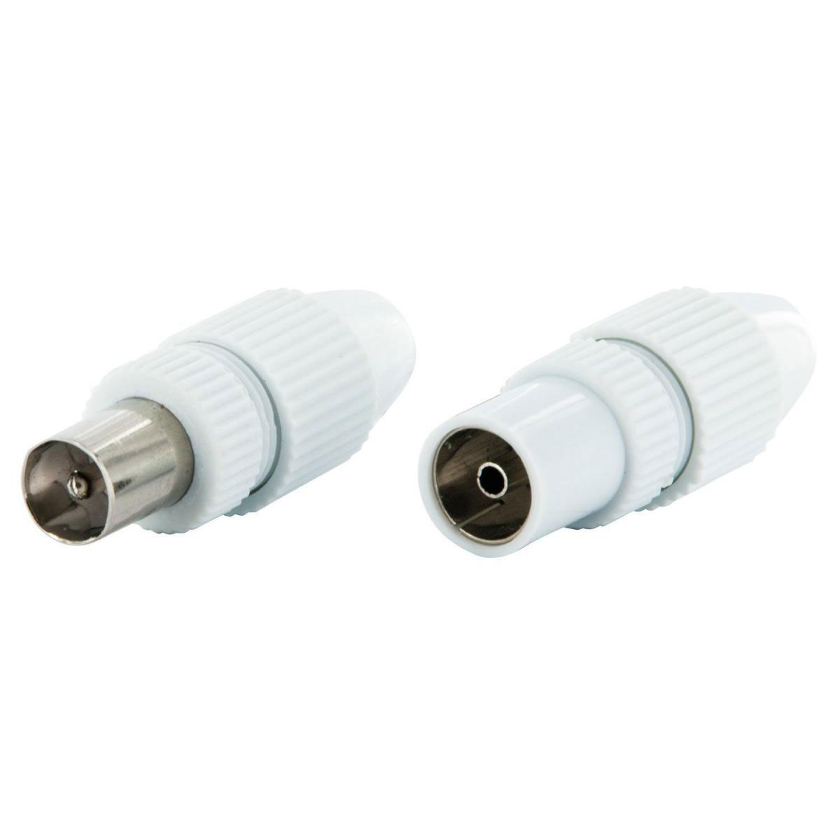 Schwaiger High-Quality IEC-Set quickFix weiß Stecker und Buchse
