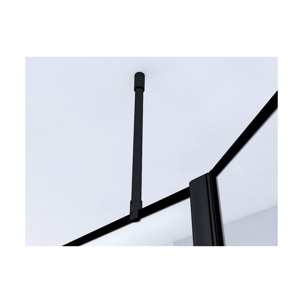 Aurlane Walk In Dusche Bricks schwarz 130 x 195 cm Bild 9