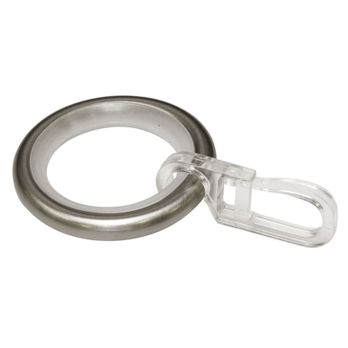 Gardinia Gardinenringe mit Gleiteinlage für Durchmesser 16 mm Edelstahl-optik