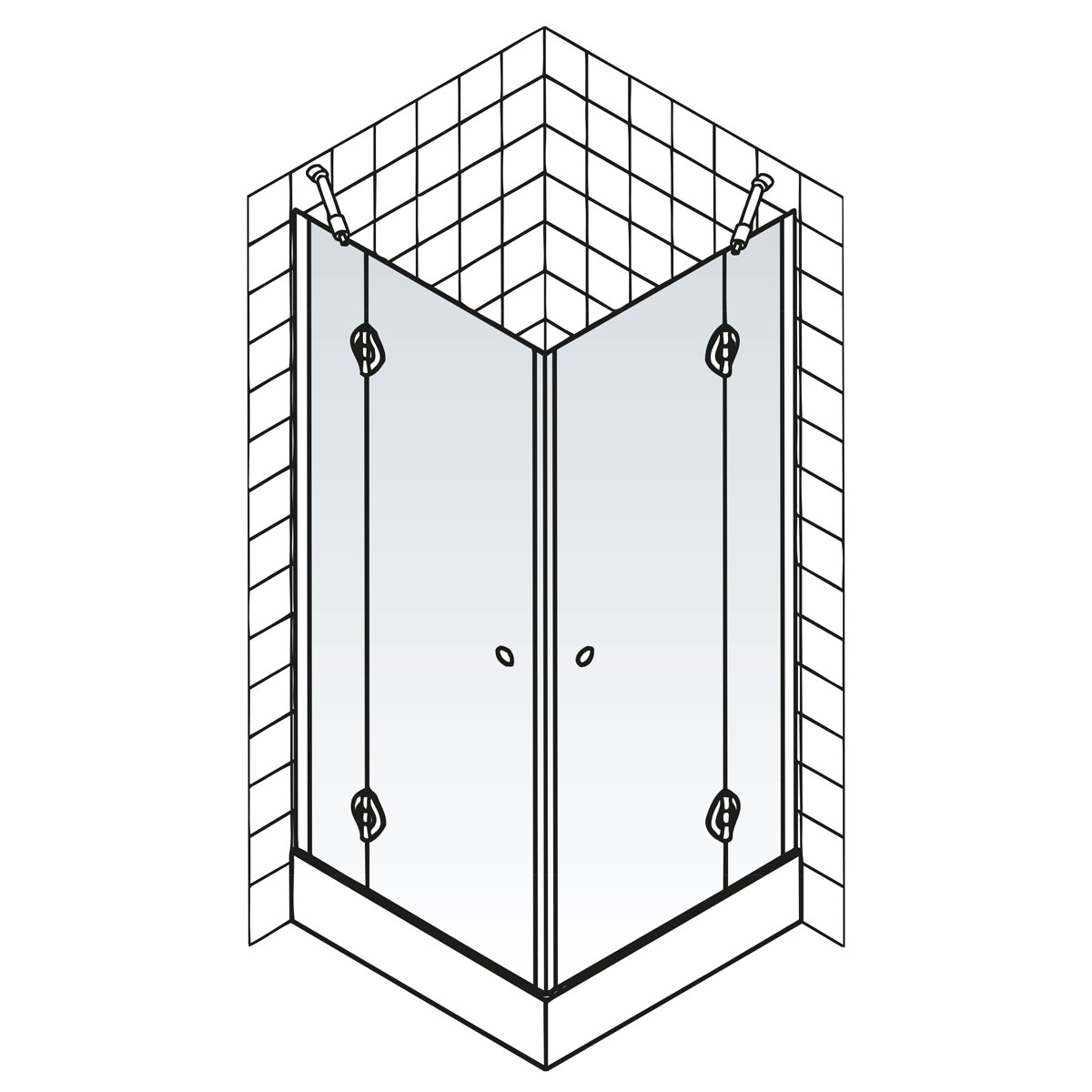 Schulte Eckeinstieg Master Class inkl Duschwanne 90 x 90 cm Bild 5