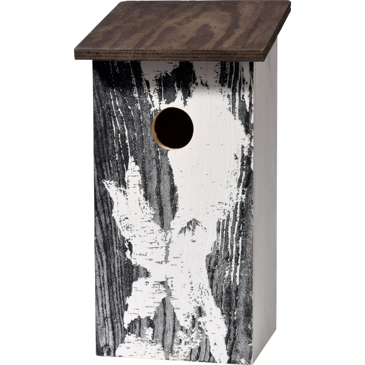 dobar Nistkasten Betula pendula 15,5 x 14,5 x 30 cm Baumrinde-Aufdruck Motiv Birke