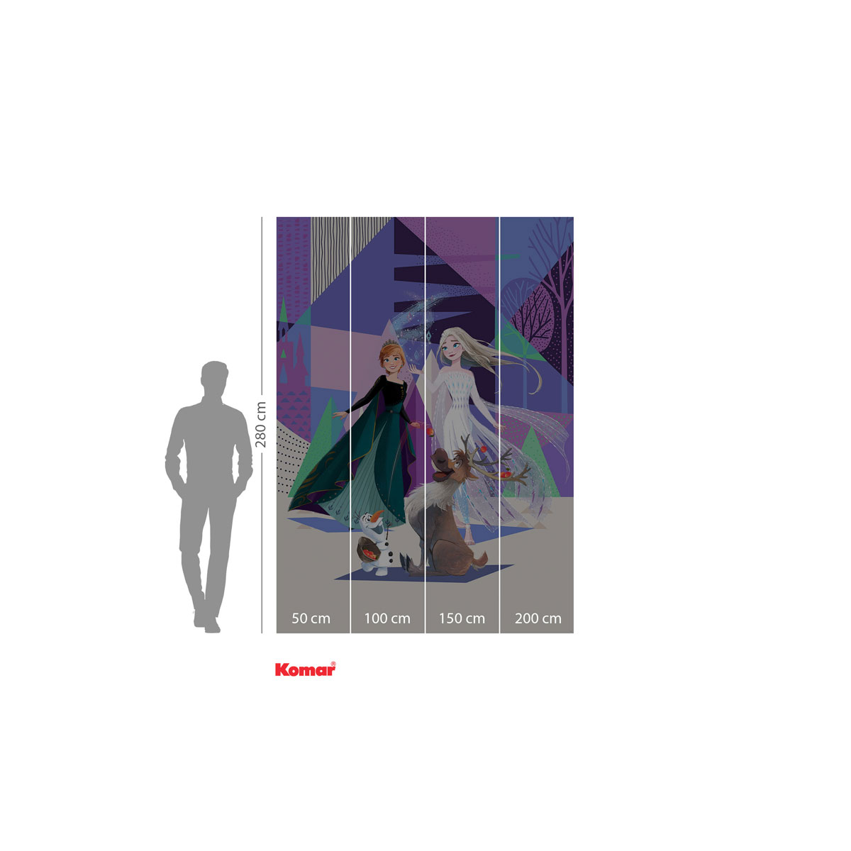 Komar  Vlies Fototapete Frozen Abstract Arendelle 200x280 cm Bild 3