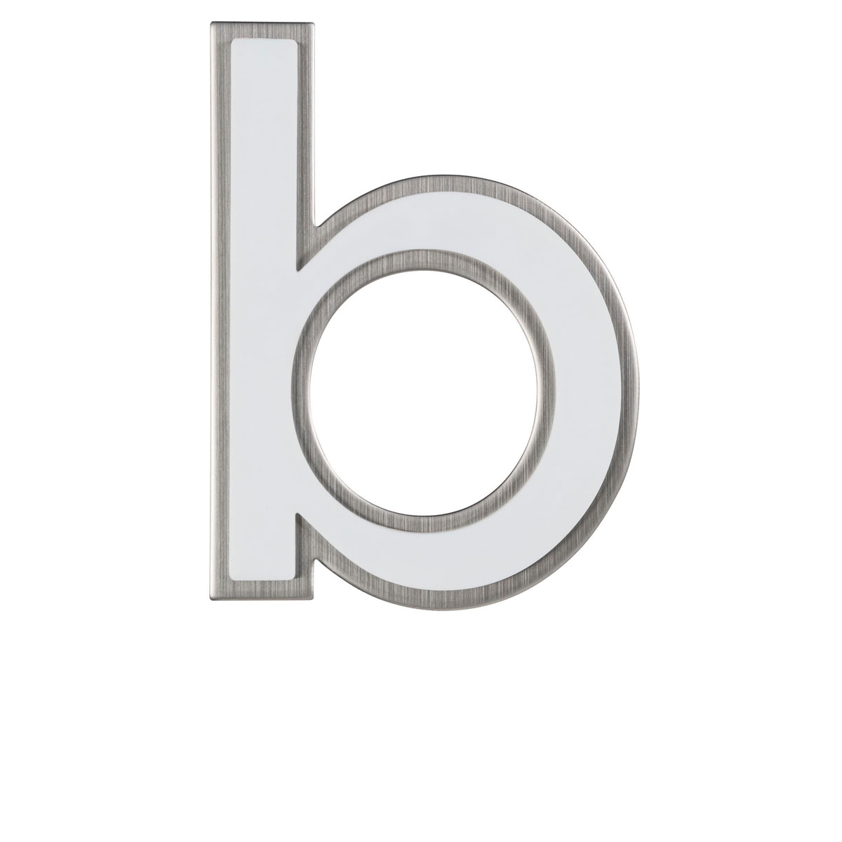 Alpertec Hausnummer b nachtleuchtend Edelstahl satiniert Bild 1