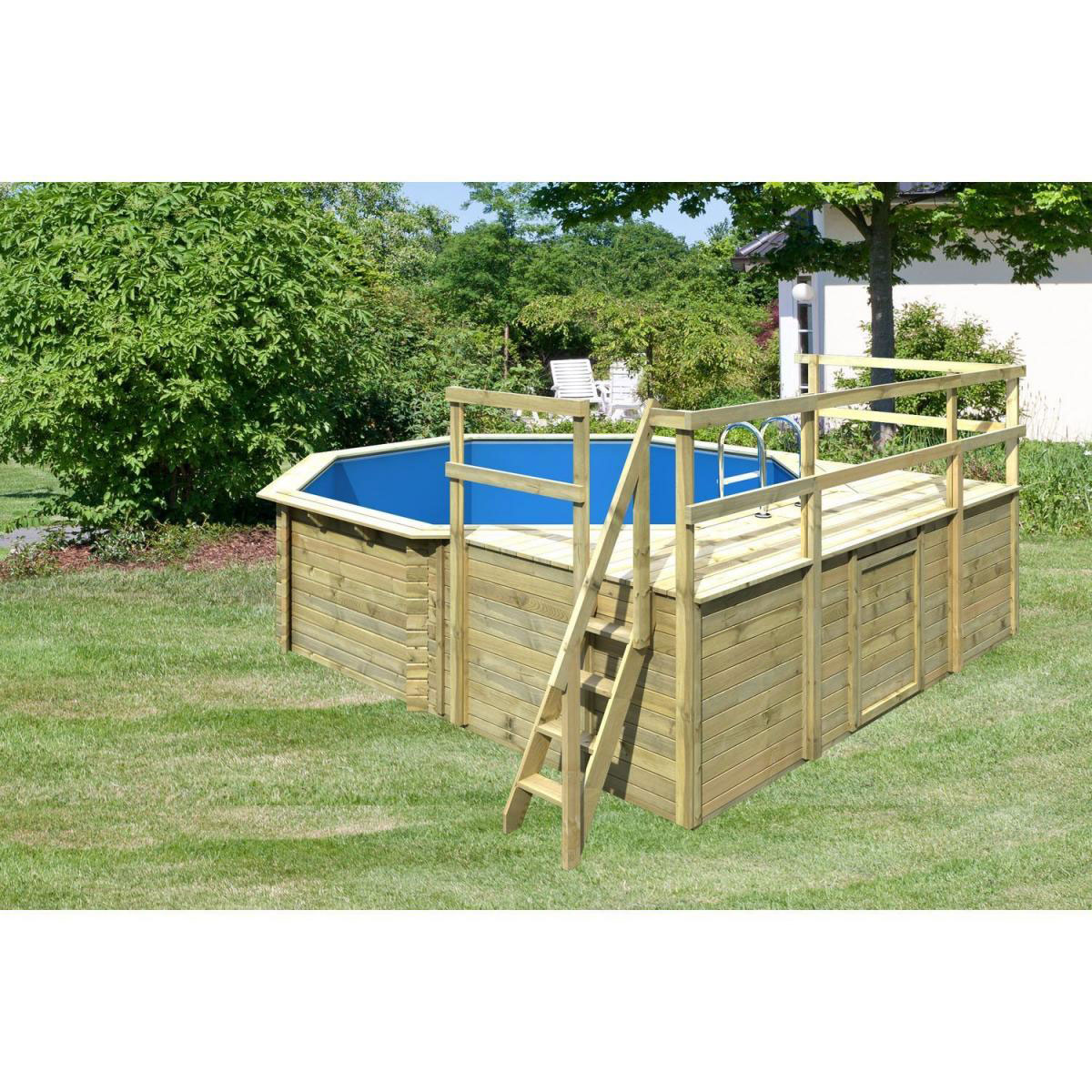 Karibu Pool 2 Variante D inkl Sonnenterrasse