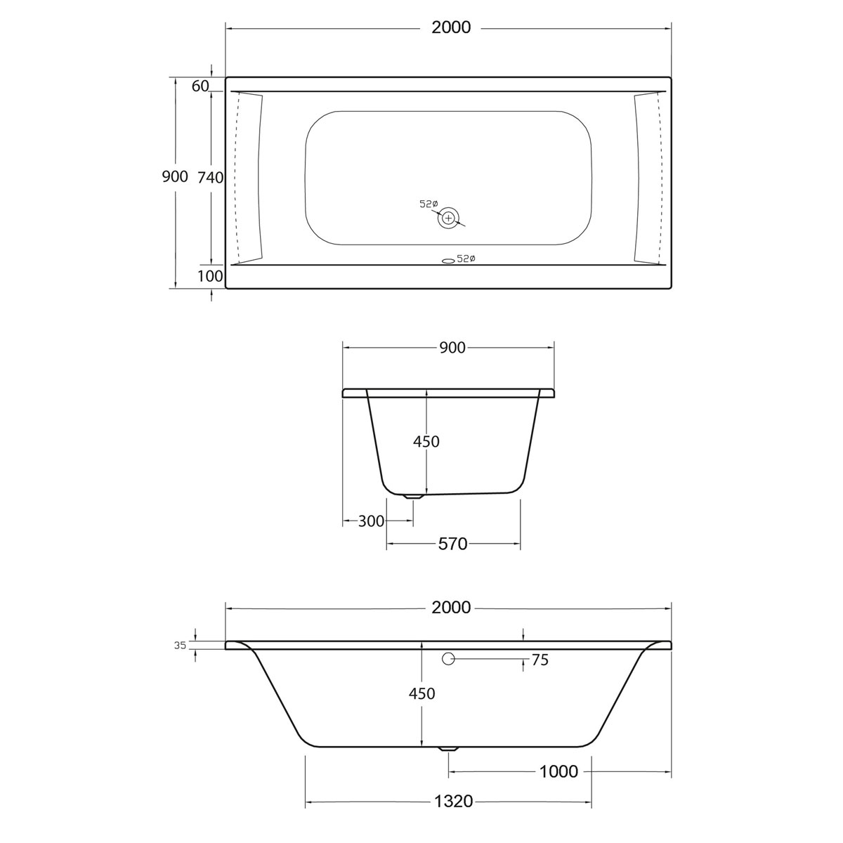 Ottofond Whirlpool-Komplettset Rosa 200 x 90 cm inklusive S2000 WE und Farblichtwechsler  Bild 3