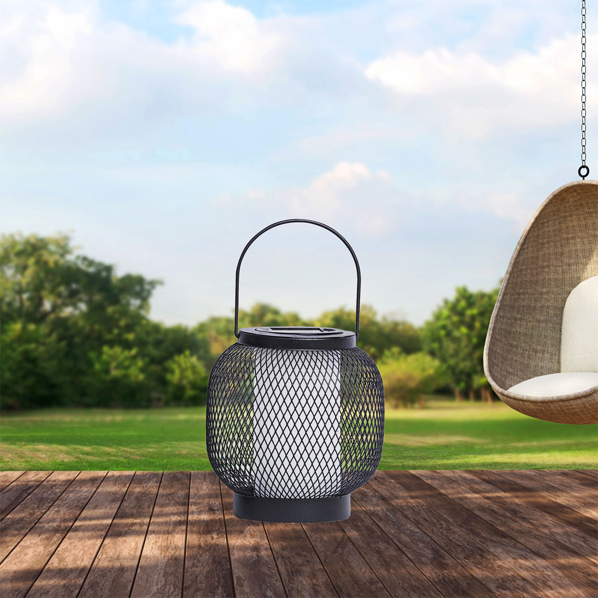 Flector Solar-Laterne Kea inkl Flammeneffekt schwarz Metall