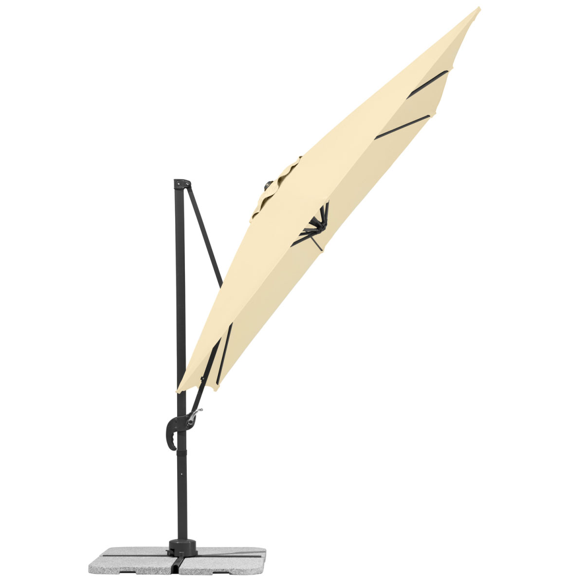 Schneider Schirme Sonnenschirm Rhodos Junior 270 x 270 cm Natur Bild 4