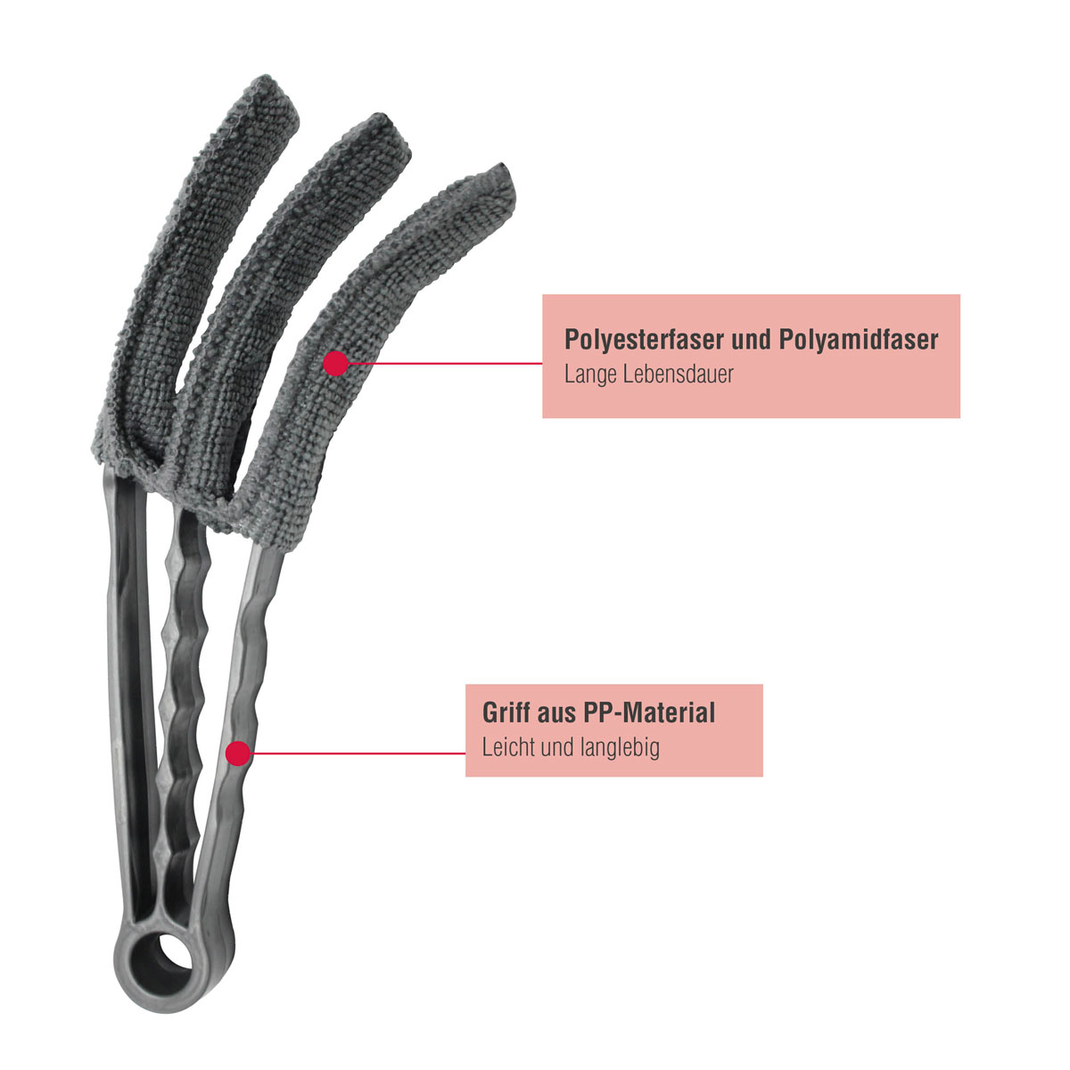 Gardinia  Reinigungsbürste Jalousie grau Bild 2