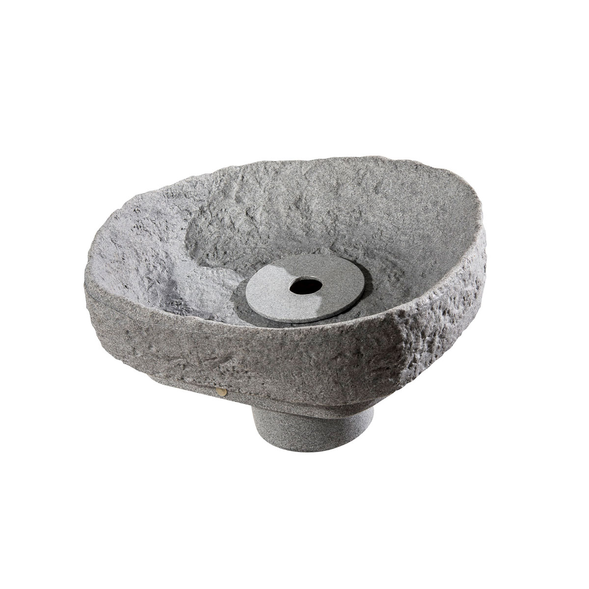 GreenLife Springbrunnen-Set für den Dekor-Regenspeicher „Hinkelstein“, granitgrau