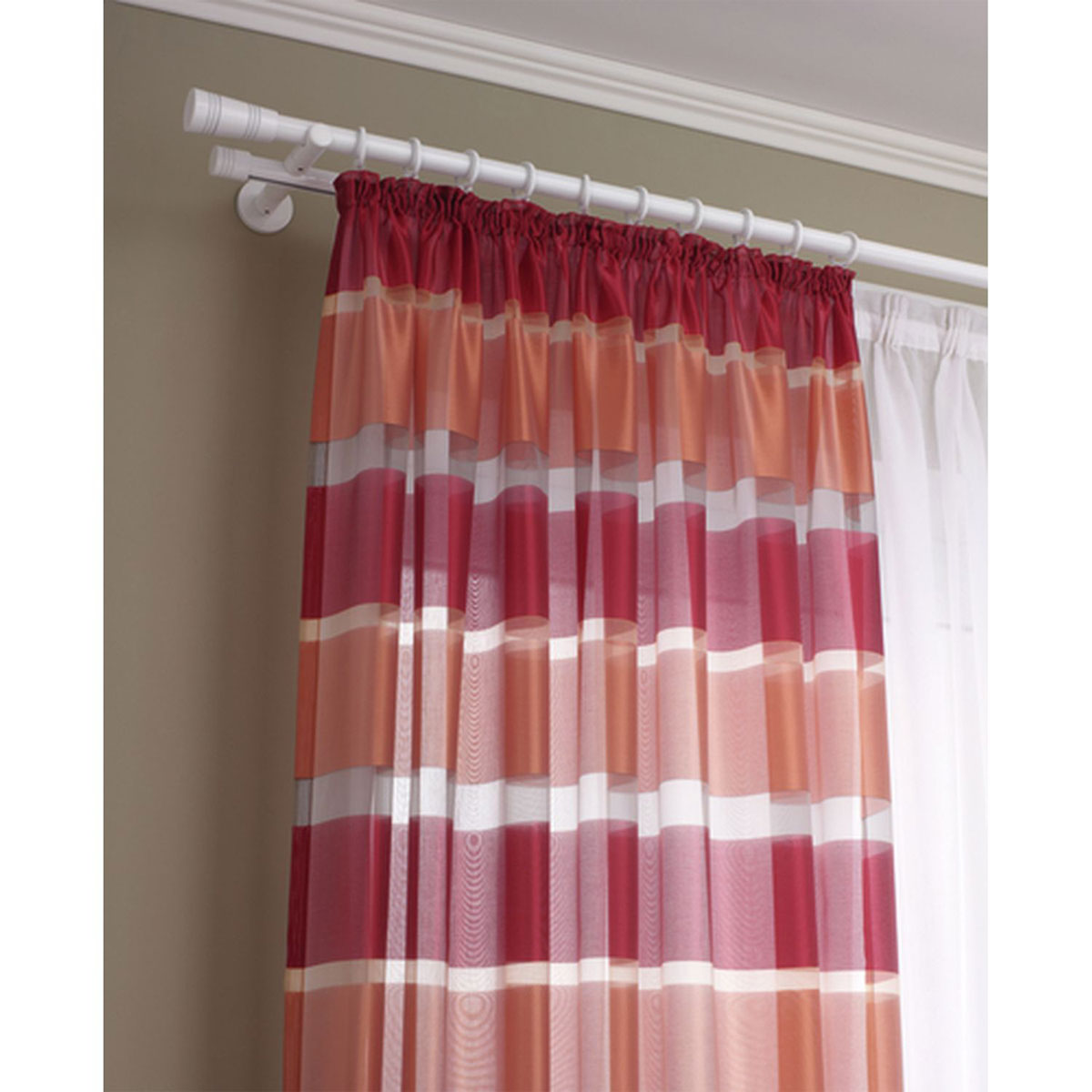 Gardinia Endstück Chicago Zylinder für Durchmesser 20 mm weiß Bild 2