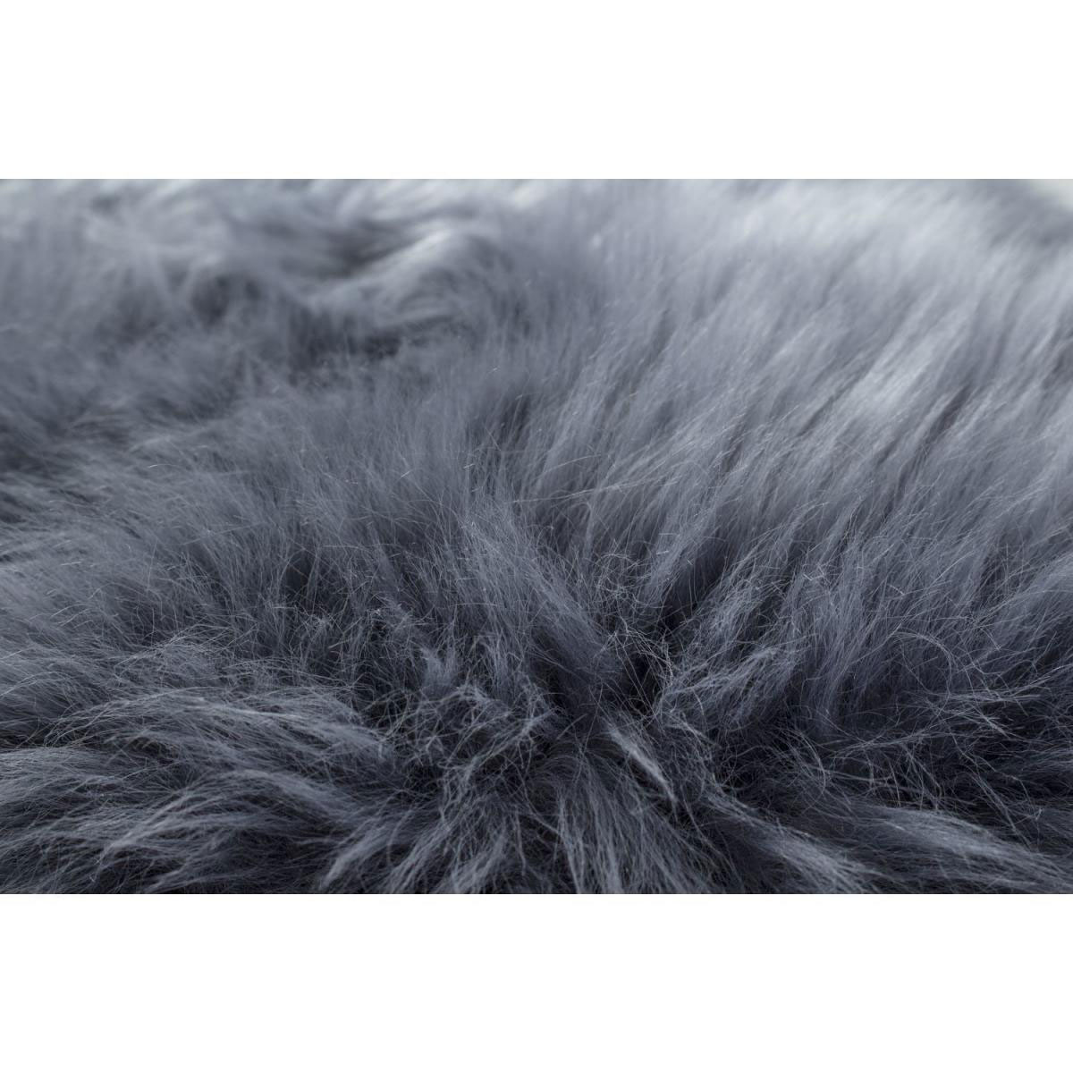 Sitzkissen Schaffell 34 x 34 cm Grau Bild 2