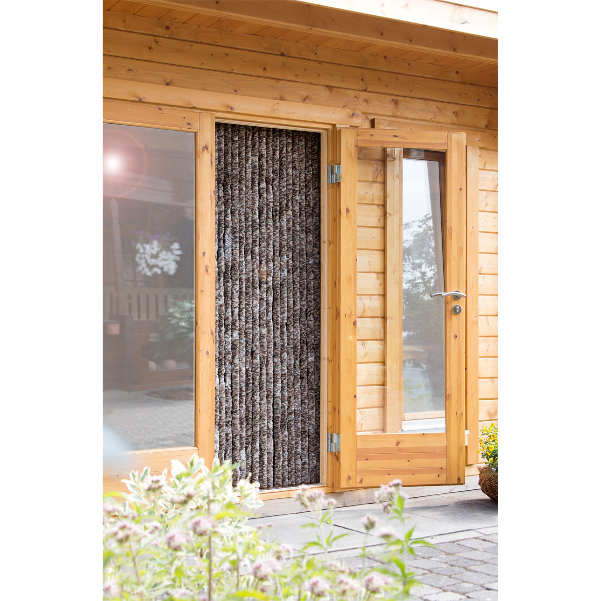 Deko-Vorhang Flauschi braun meliert Bild 3