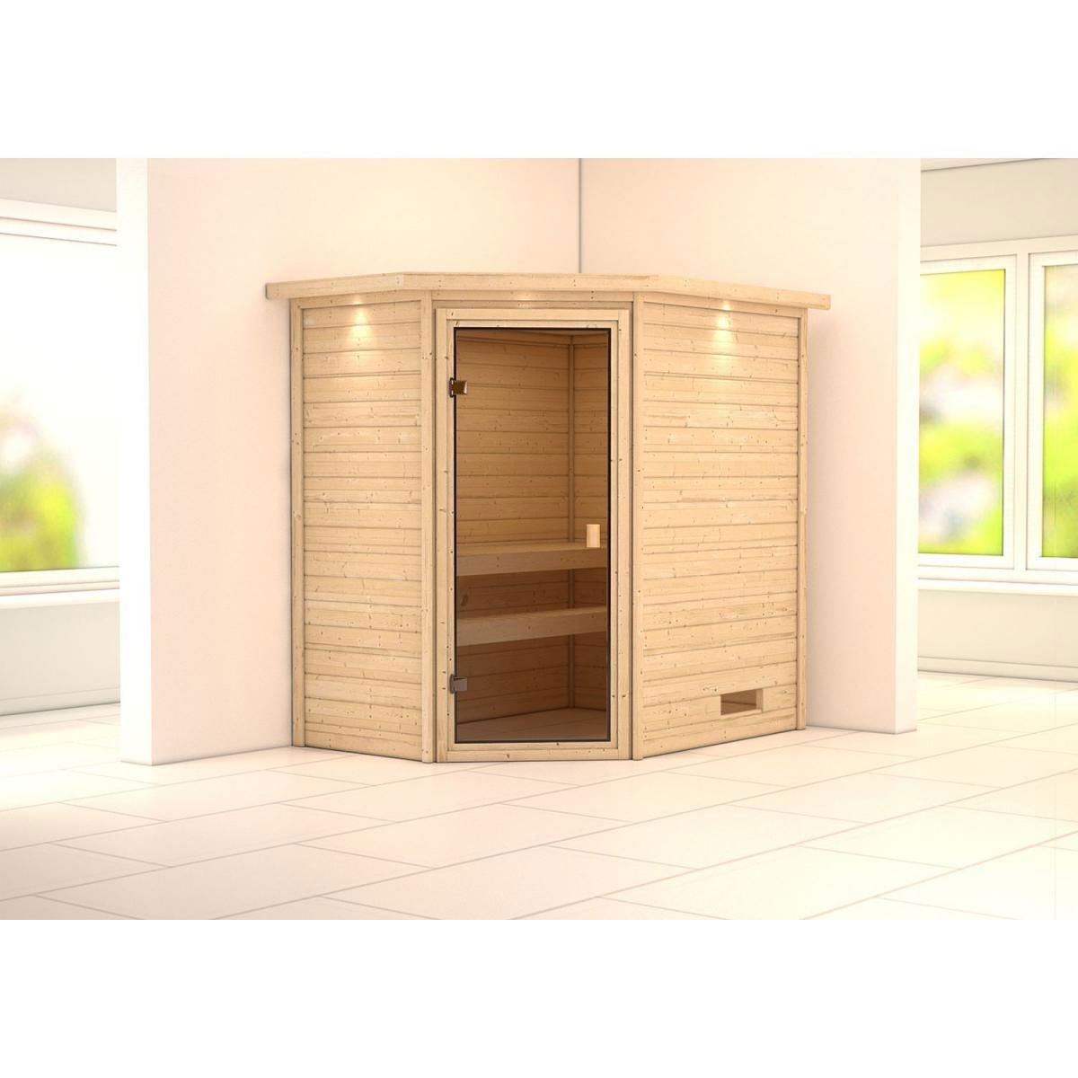 Karibu Systemsauna Svea Eckeinstieg ohne Ofen