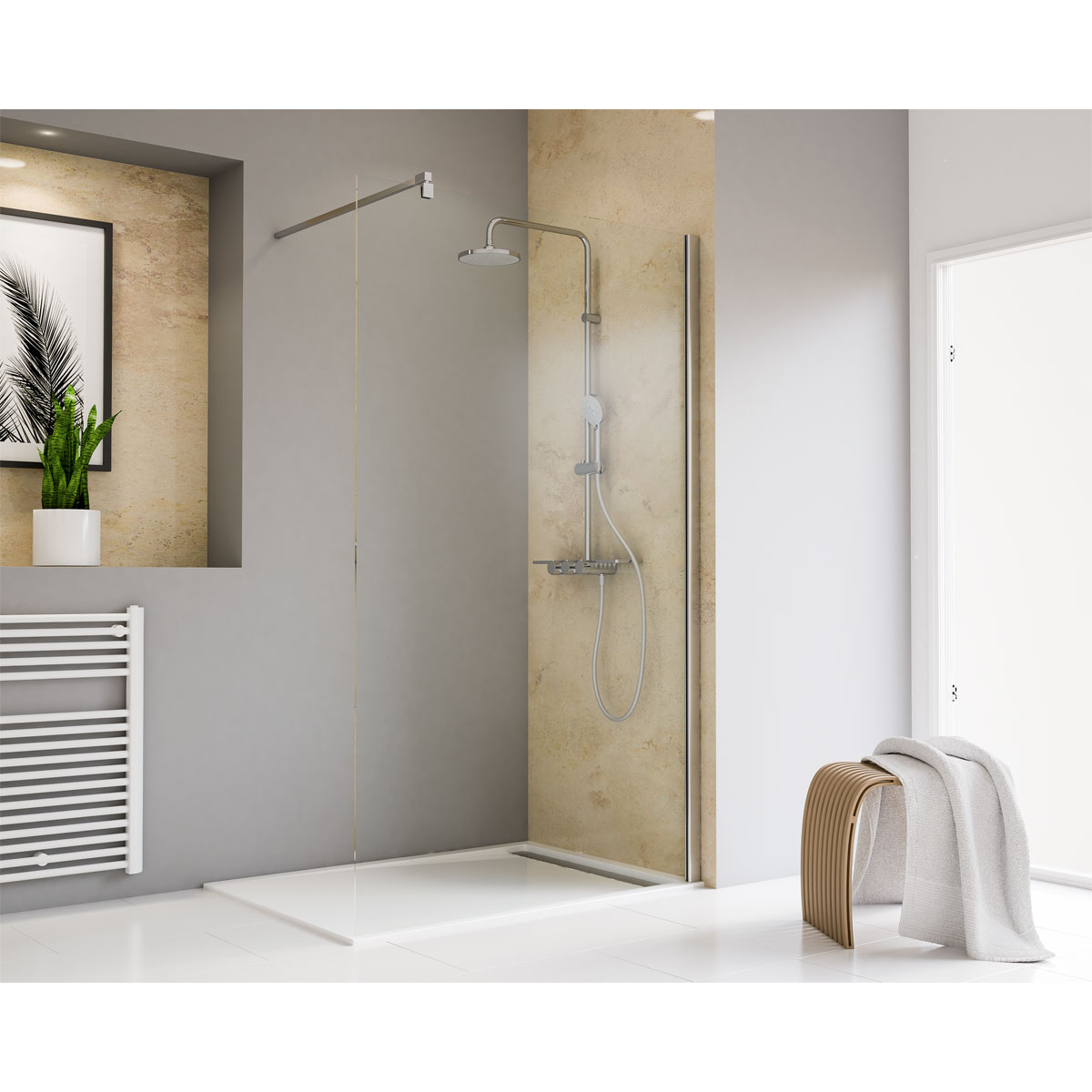 Schulte Walk In Toura 90 x 200 cm chrom Bild 1