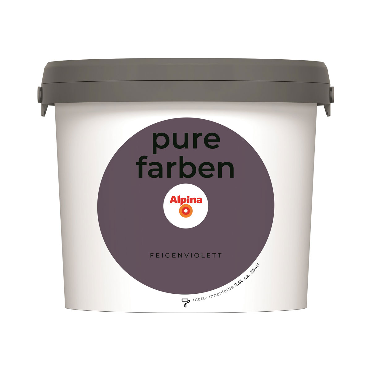 Alpina Innenfarbe pure farben 2,5 L Feigenviolett matt