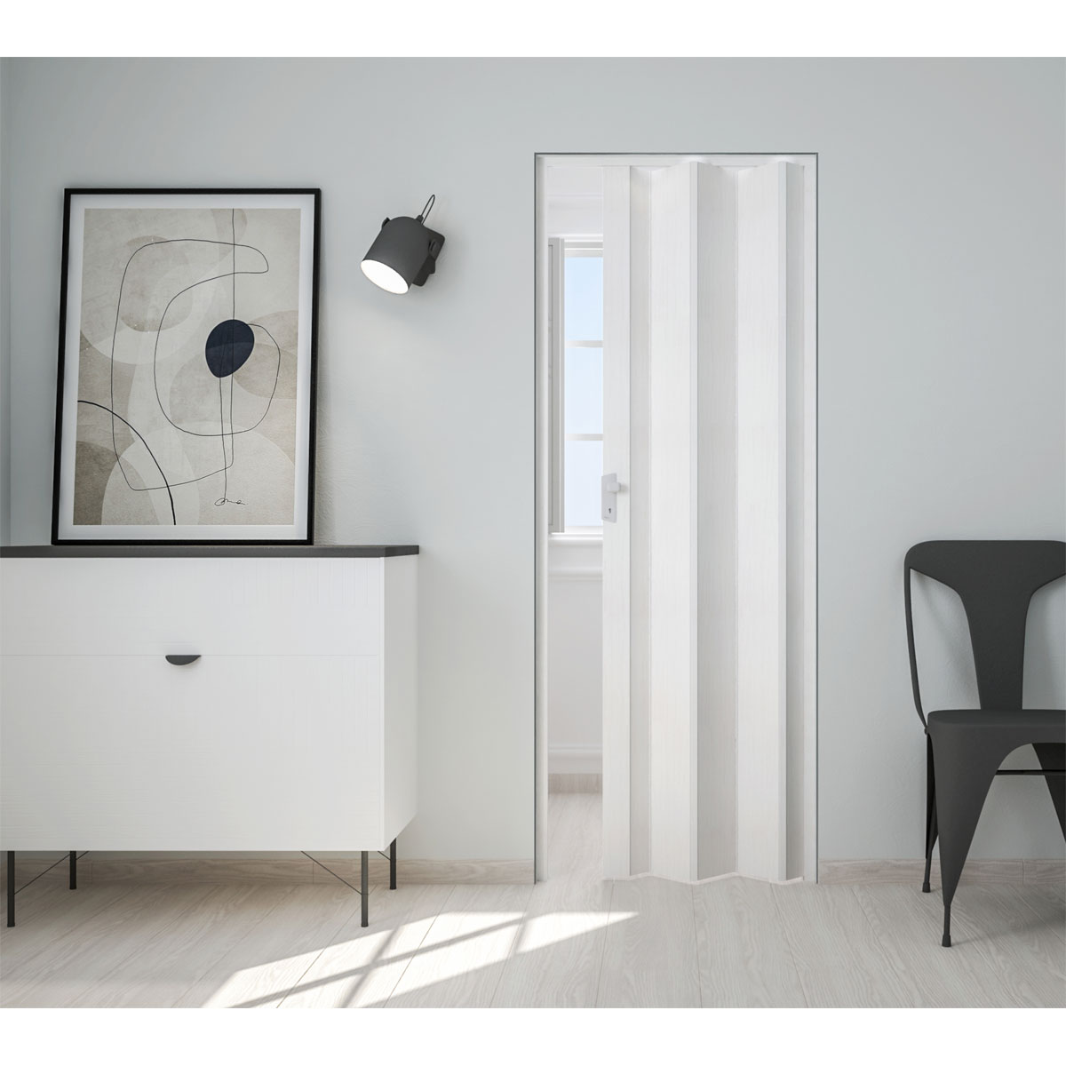 Marley Rapido Falttür, Esche-weiss 83 x 204 cm