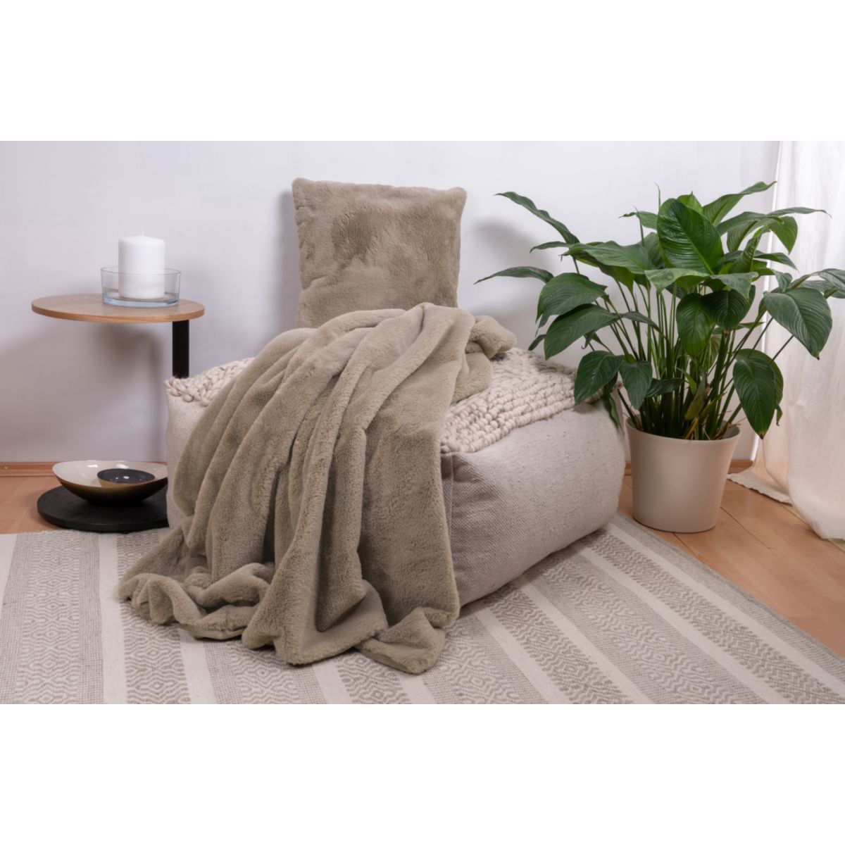 Dekokissen & Decke Aimee 625 2er-Set Taupe Bild 4