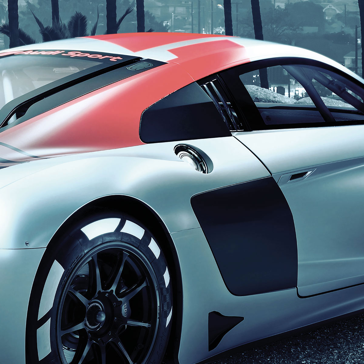 Komar  Papier Fototapete Audi R8 L.A. 368x254 cm Bild 9