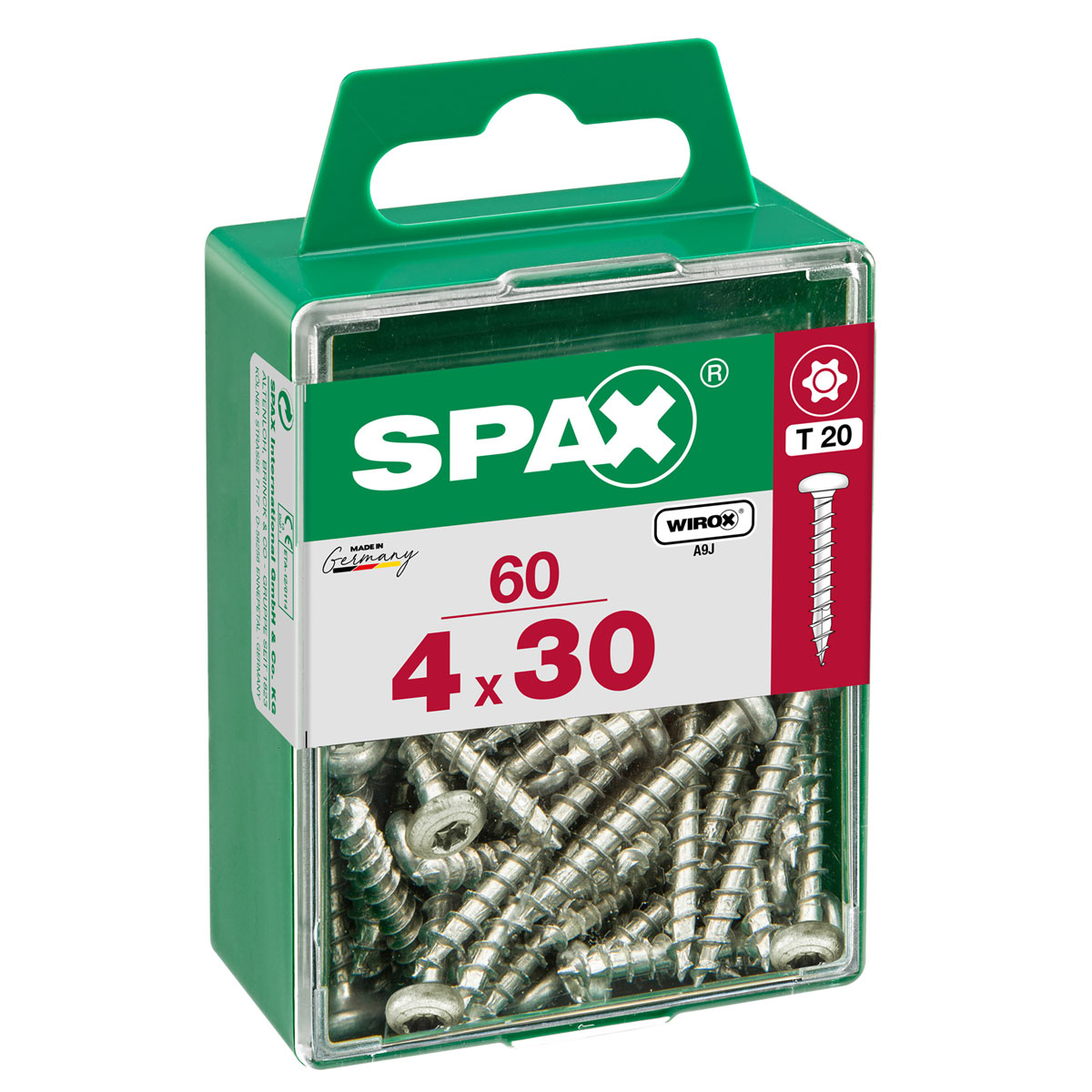 Spax Universalschraube WIROX Rundkopf 4 x 30 mm Torx 60 Stück