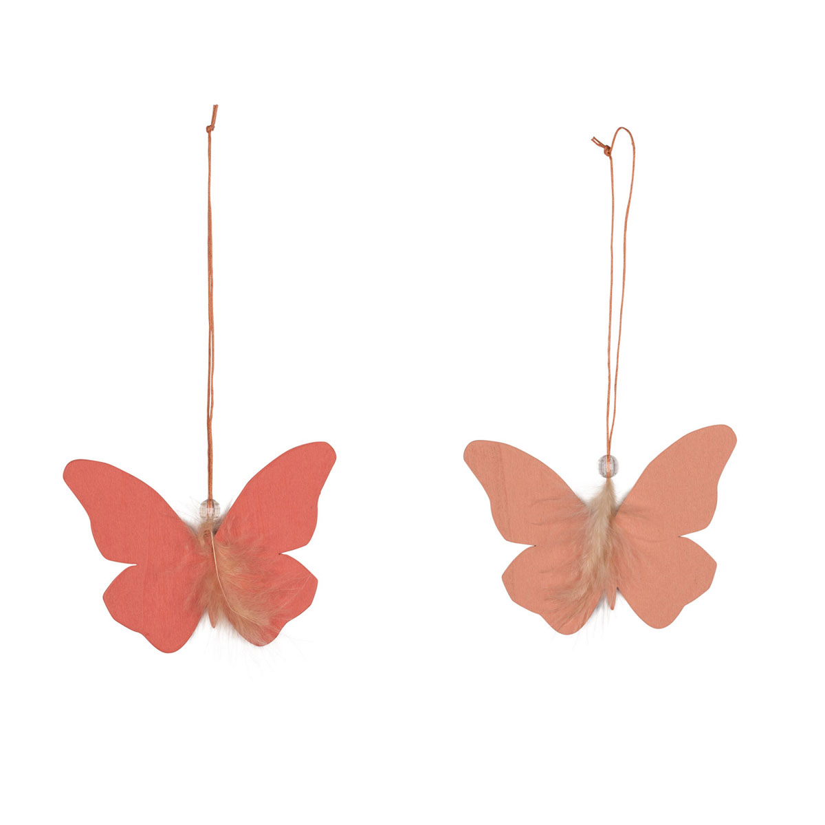 Holzhänger Schmetterling 22 x 13 cm hellrosa-dunkelrosa