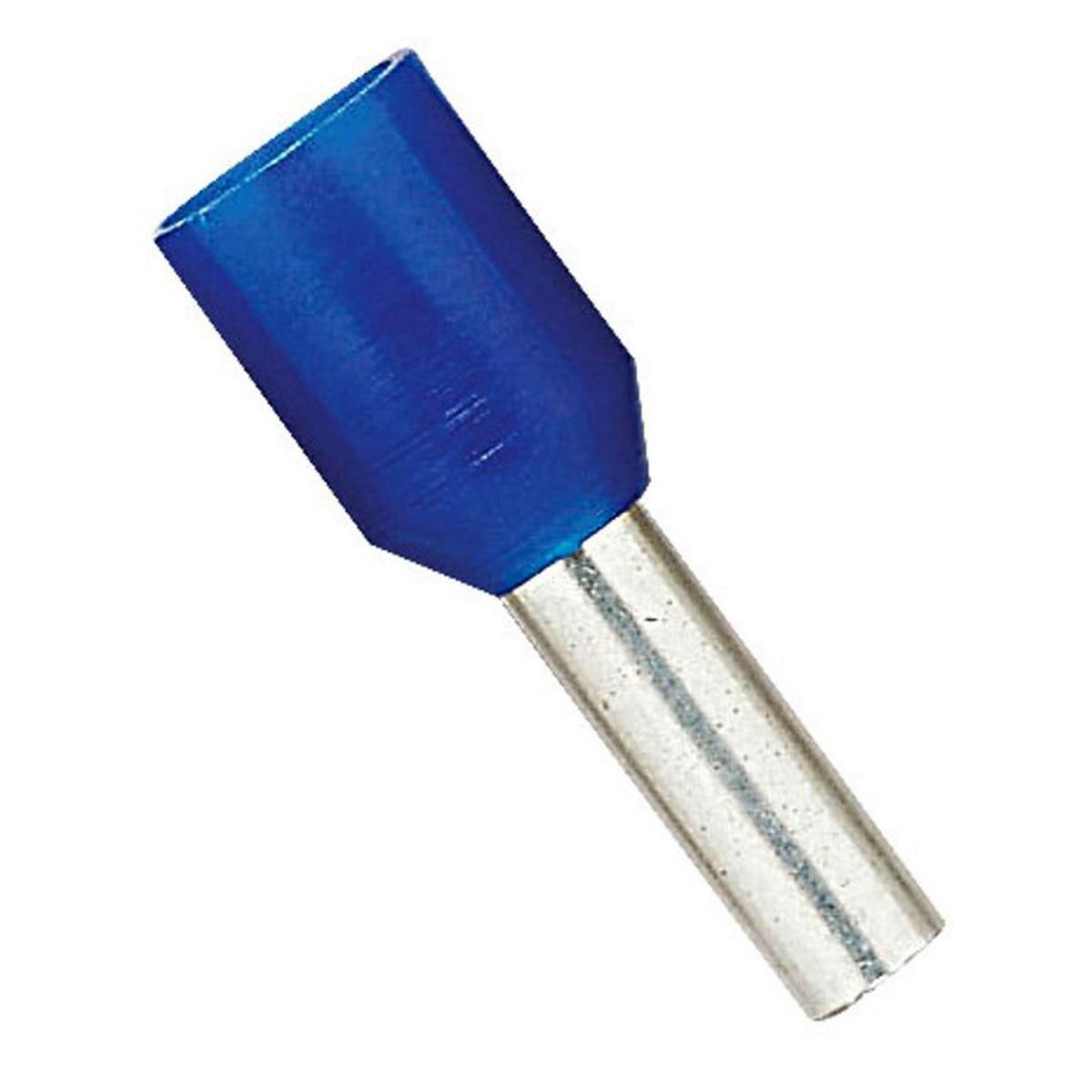 Aderendhülsen blau 2,50 mm 100 Stück mit Kunststoffkragen