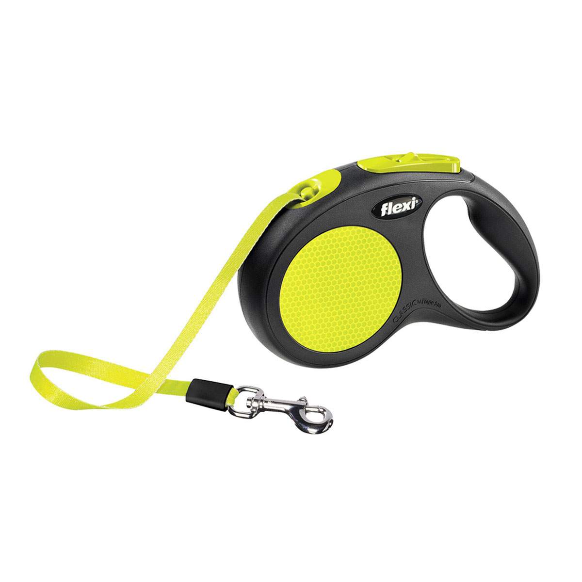 Flexi Seil-Leine New Neon schwarz/ neongelb M 5m