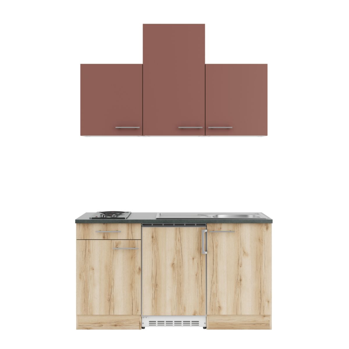 Optikopa Bari 407/Livorno 290 Block150cm rot/braun mit E-Geraete