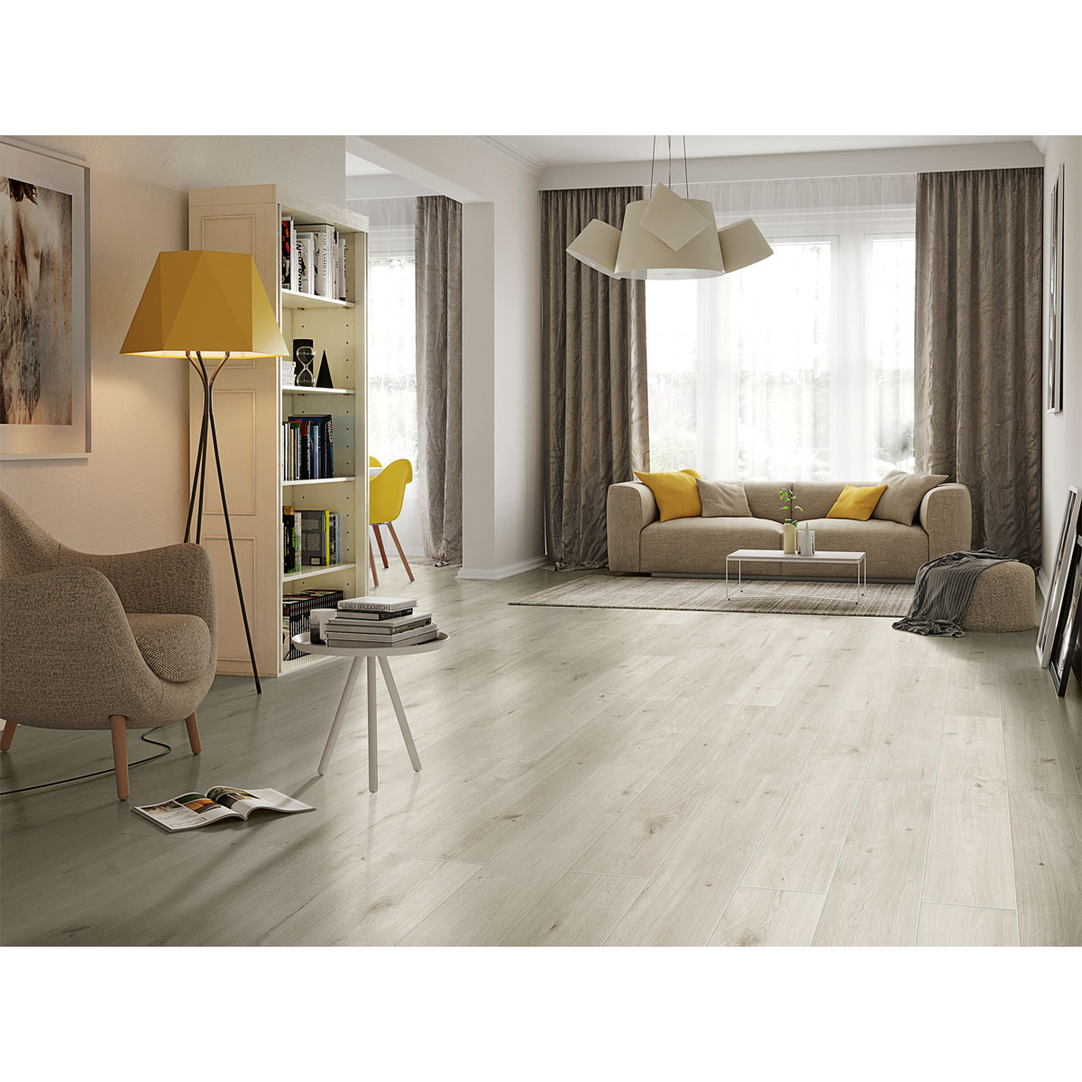 Specht Laminatboden Deluxe Aqua Eiche weiß 128,5 x 19,2 cm Bild 4