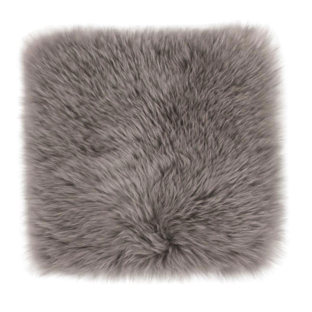 Sitzkissen Schaffell 34 x 34 cm Grau Bild 3