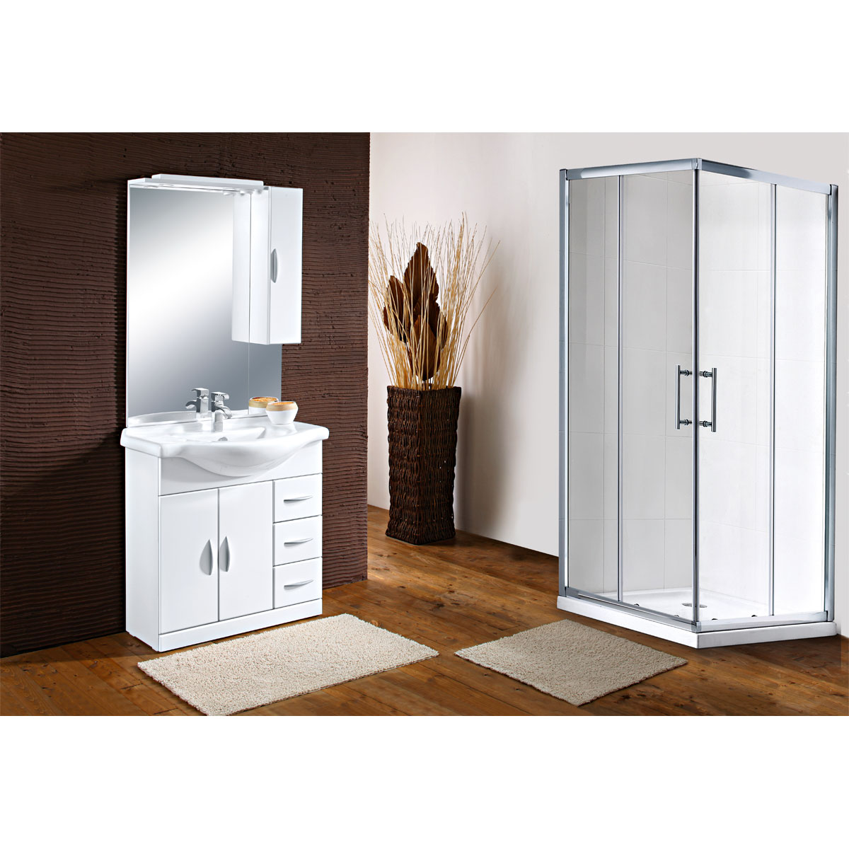 Valblue Eckdusche Quadra für Duschwanne Bild 3