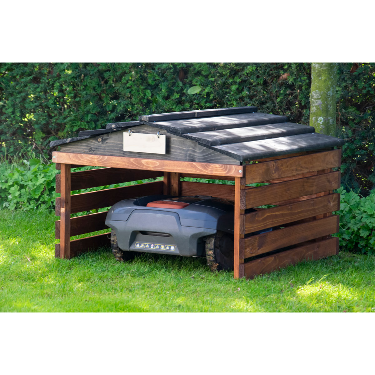 dobar Mährobotergarage 78,5 x 74 x 52,5 cm braun-schwarz Bild 7