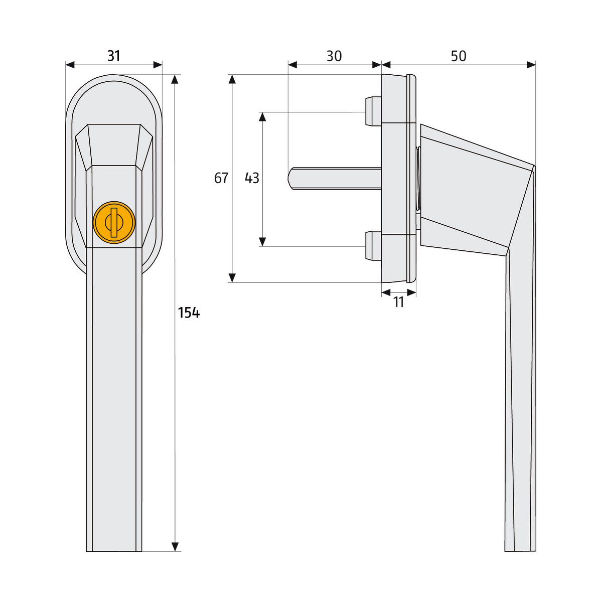 Abus Fenstergriff FG110B Bild 2