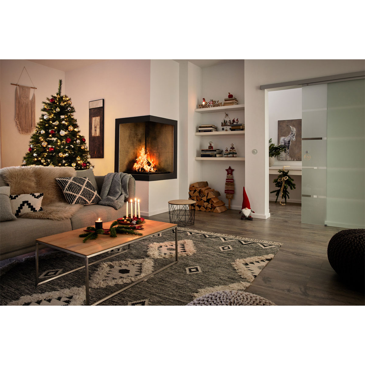 Dekobaum mit Schrift zum Stellen mehrfarbig 17 x 6 x 26 cm Bild 3