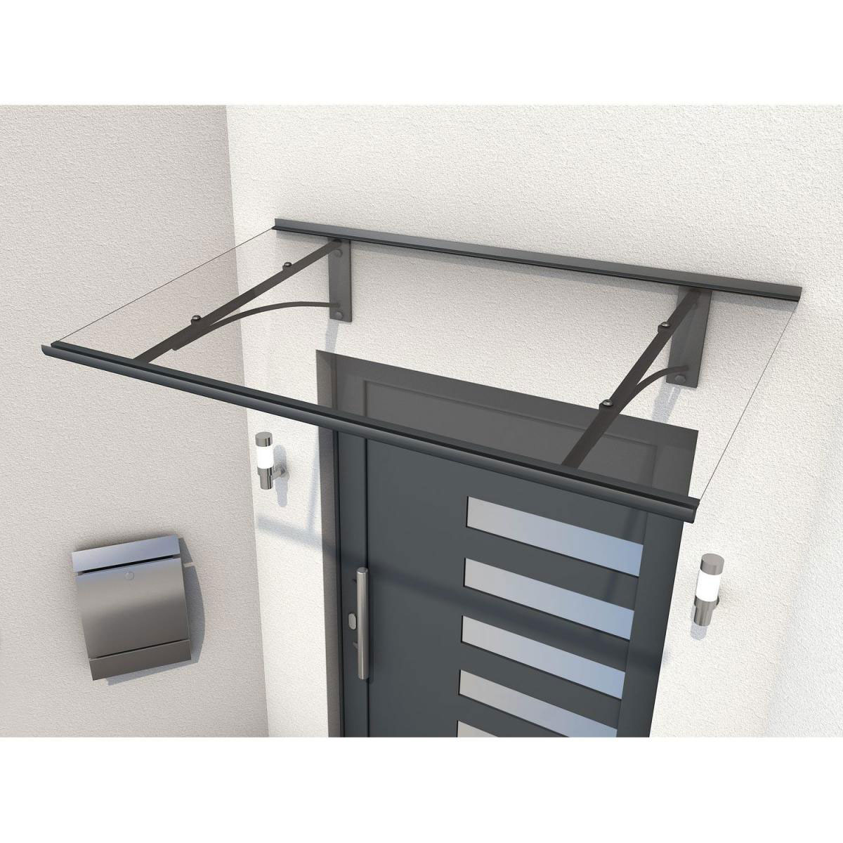 Durabil Pultvordach Typ PT/GR gerade 160 x 90 x 27 cm anthrazit