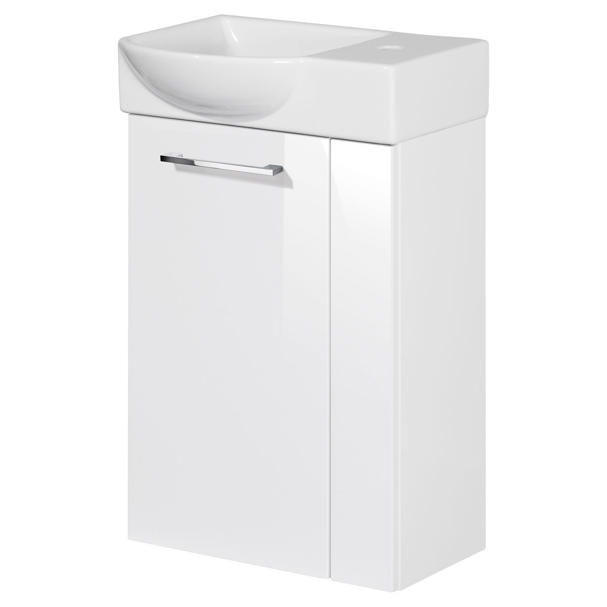 Fackelmann  Gäste-WC Waschtischunterschrank links SBC 440 x 600 x 243 mm Weiß Bild 3