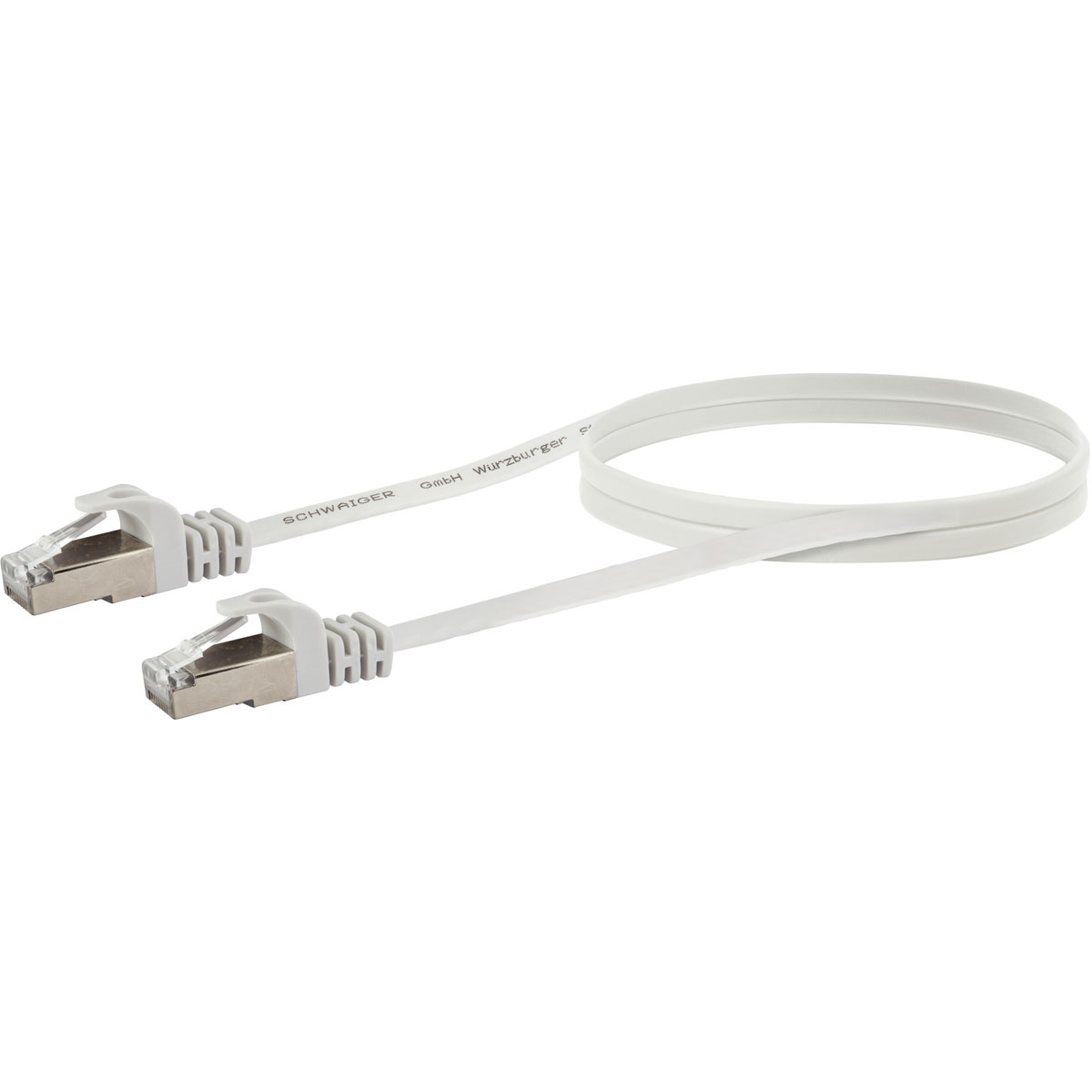 Schwaiger Ntzwerk-Flachkabel CAT6,1,5m weiß Bild 2