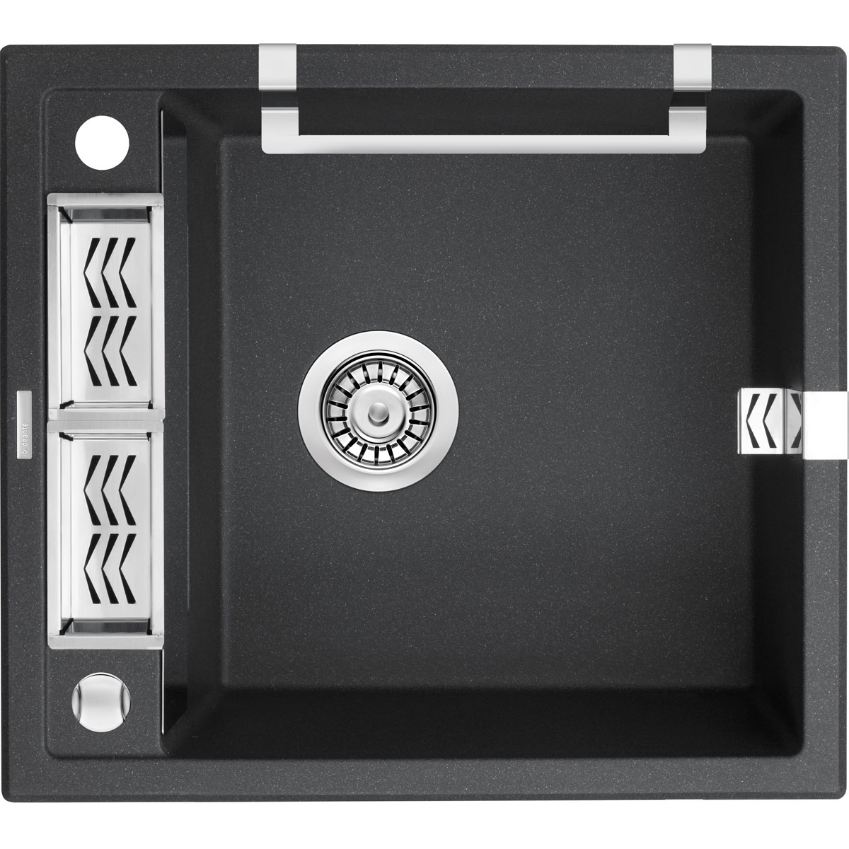 deante  1 Becken Granitspüle MAGNETIC mit kurzer Abtropffläch graphit metallic Bild 2