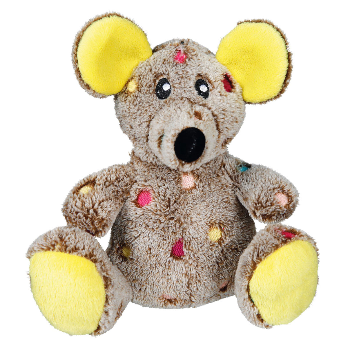 Trixie  Dog Plüsch Maus mit Squeaker bunt 17 cm