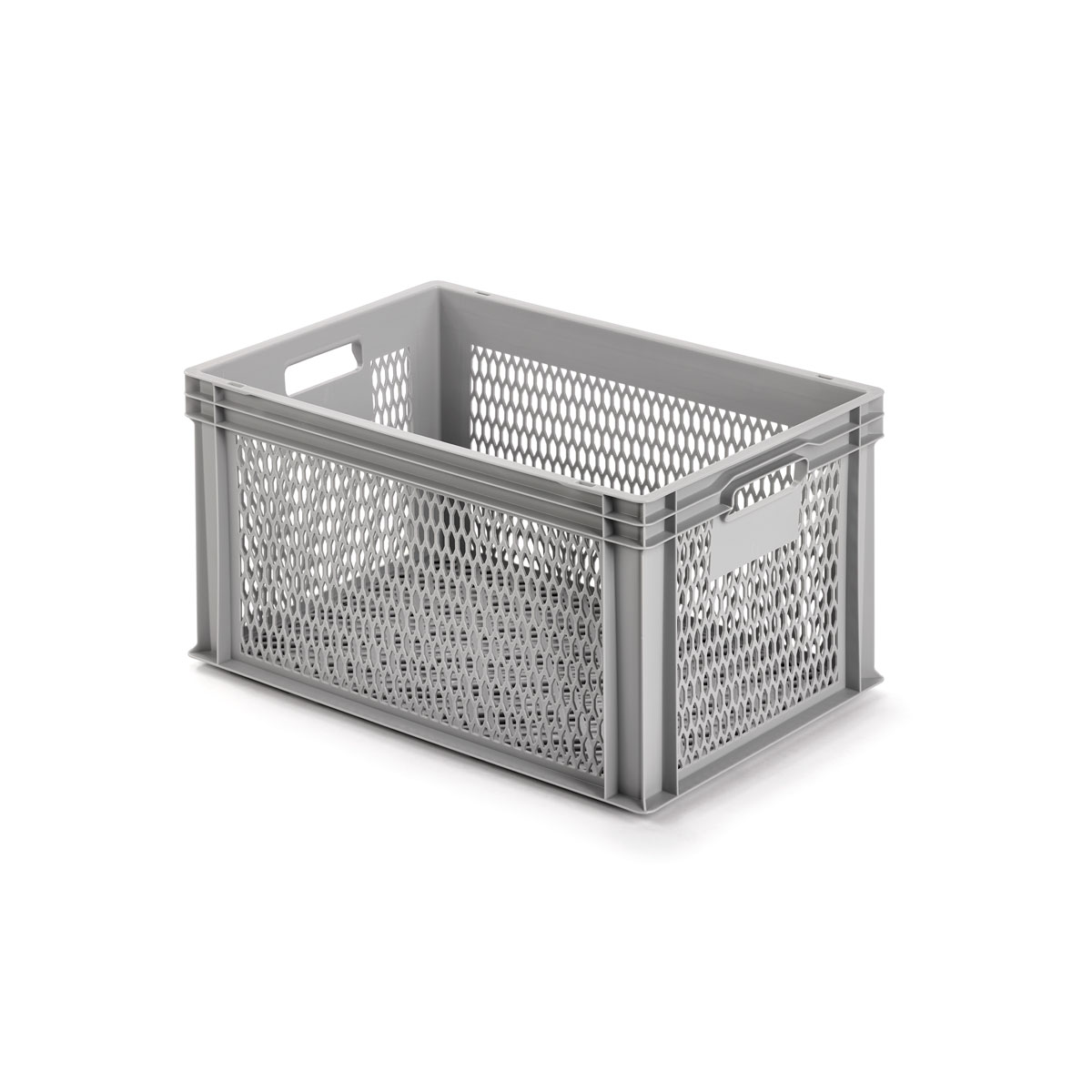 Aufbewahrungsbox vergittert 60 x 40 x 32 cm grau