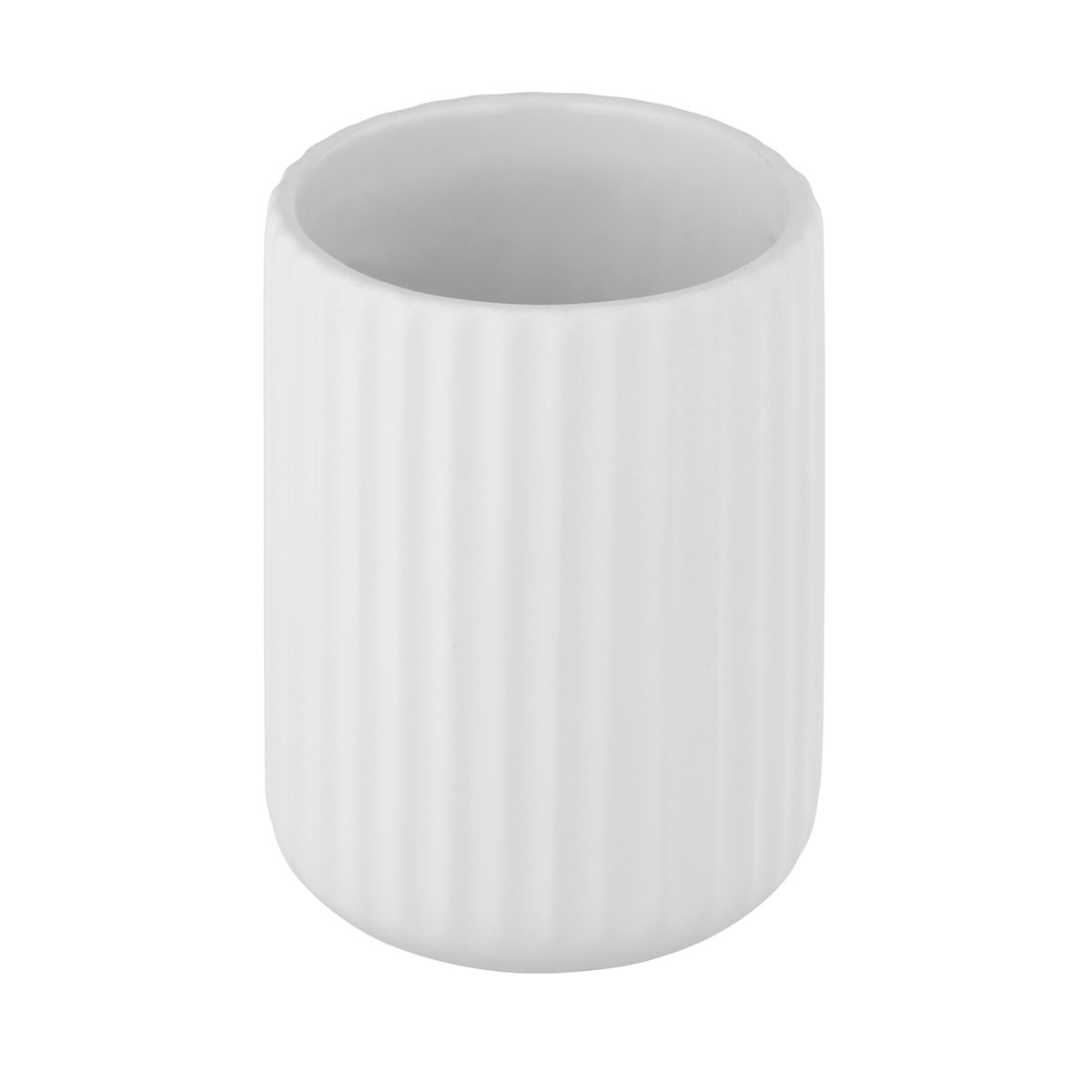 Wenko  Zahnputzbecher Belluno weiß Keramik Zahnbürstenhalter Bild 1