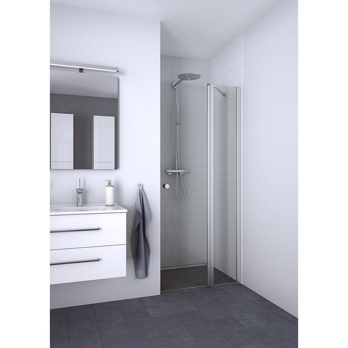 Scanbad SET Match Drehtür mit Festteil und Anschlagprofil Bild 1