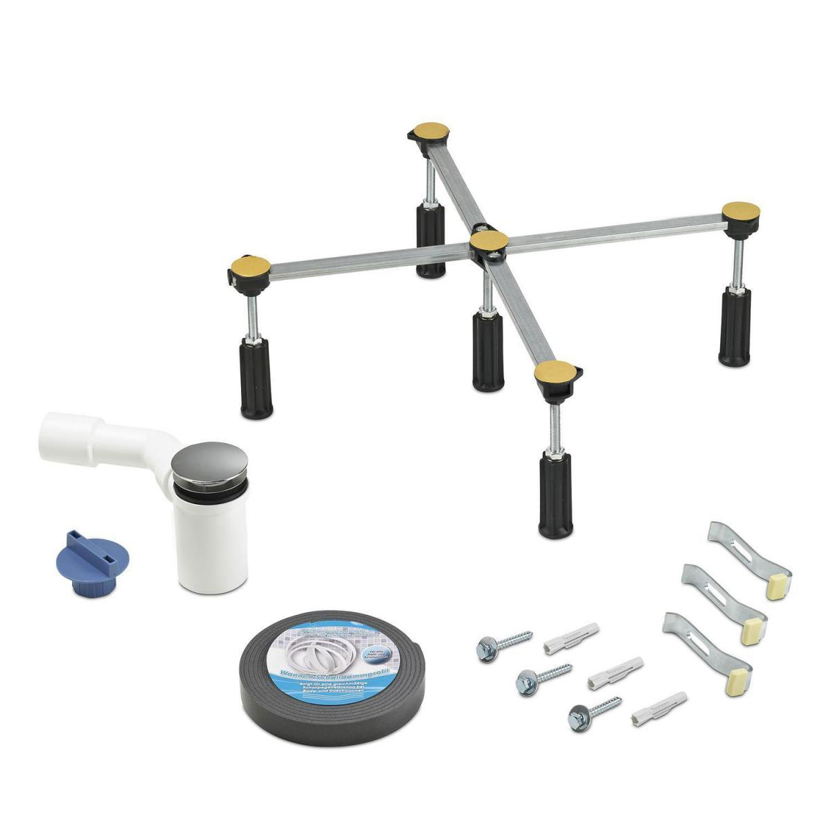Ottofond Montageset für tiefe Duschwanne mit Ablauf 50 mm