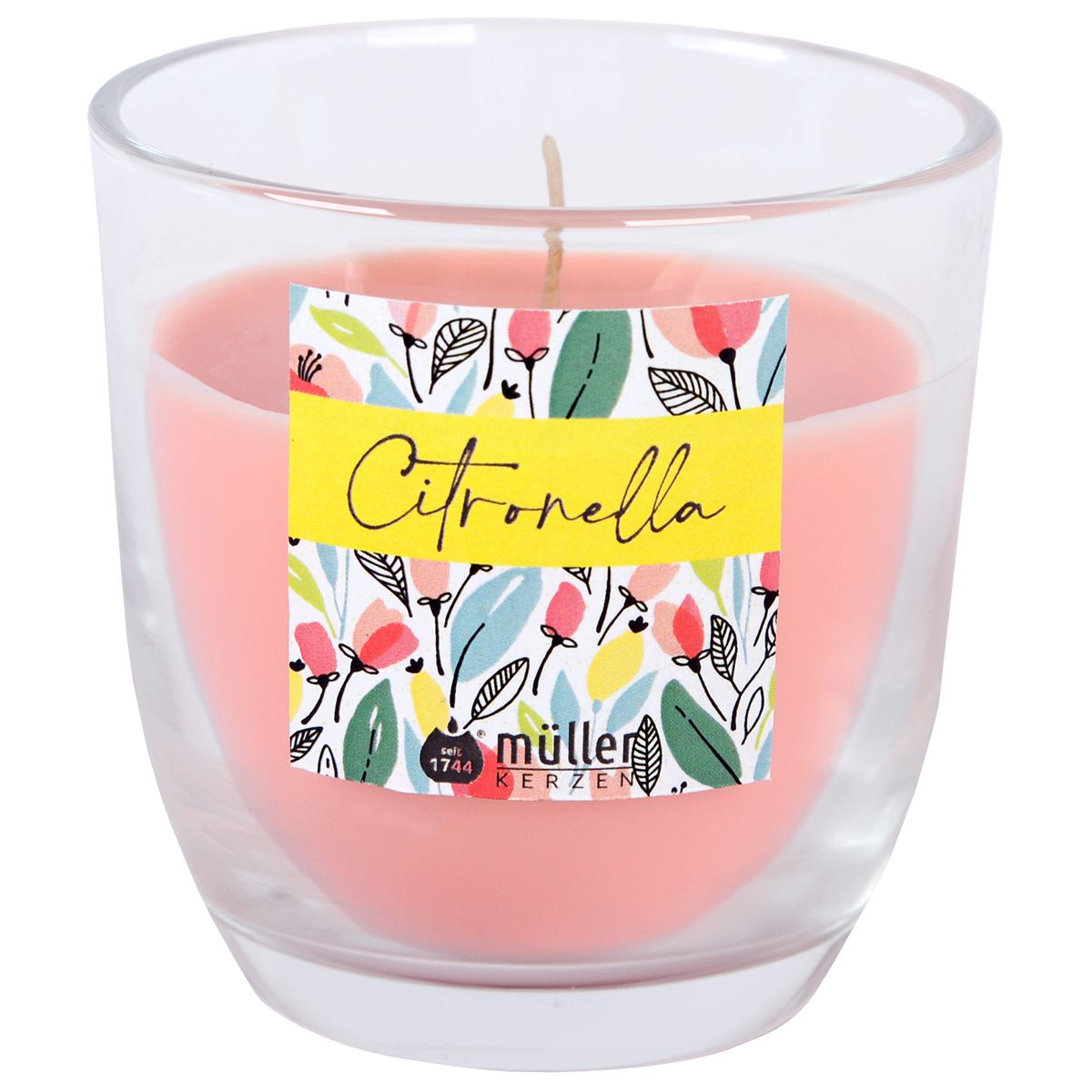 Müller-Licht Citronella Kerzenglas 75x75mm melon