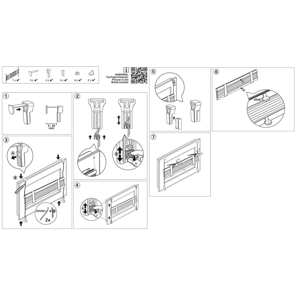 Gardinia Plissee Easyfix Greta mintgrün 50 x 130 cm Bild 8
