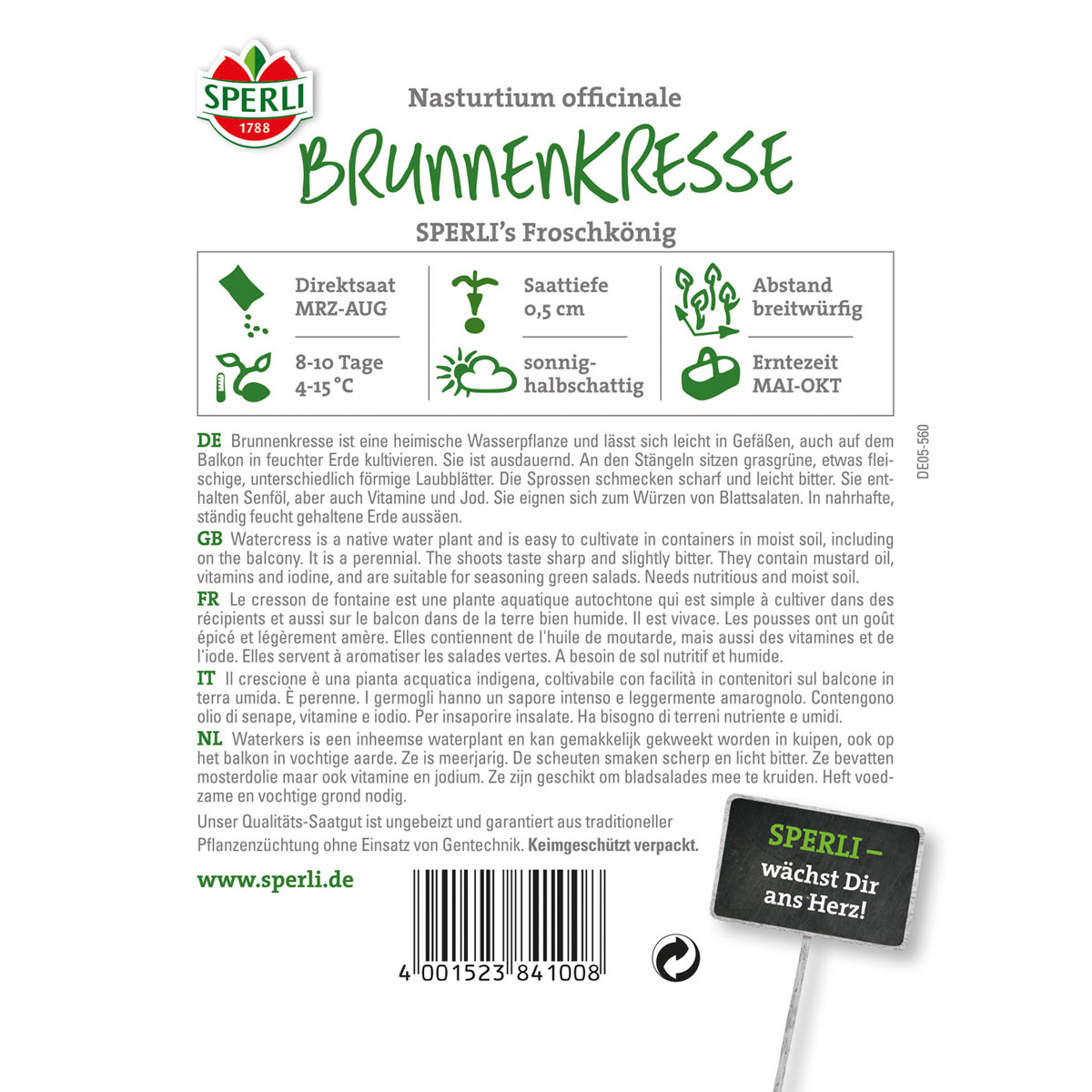 Sperli Brunnenkresse Froschkönig Bild 2