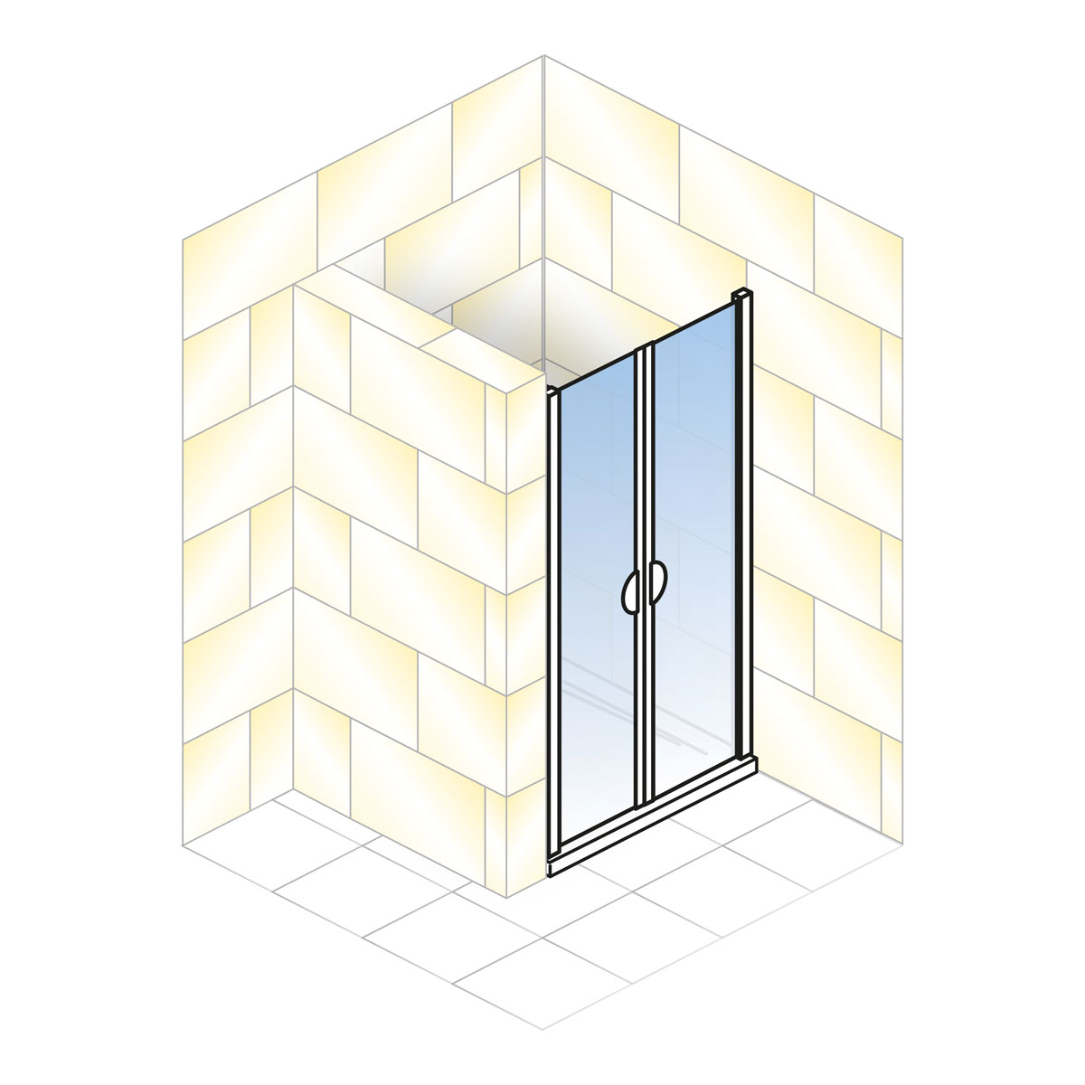 Schulte ExpressPlus Sunny Pendeltür in Nische Bild 4