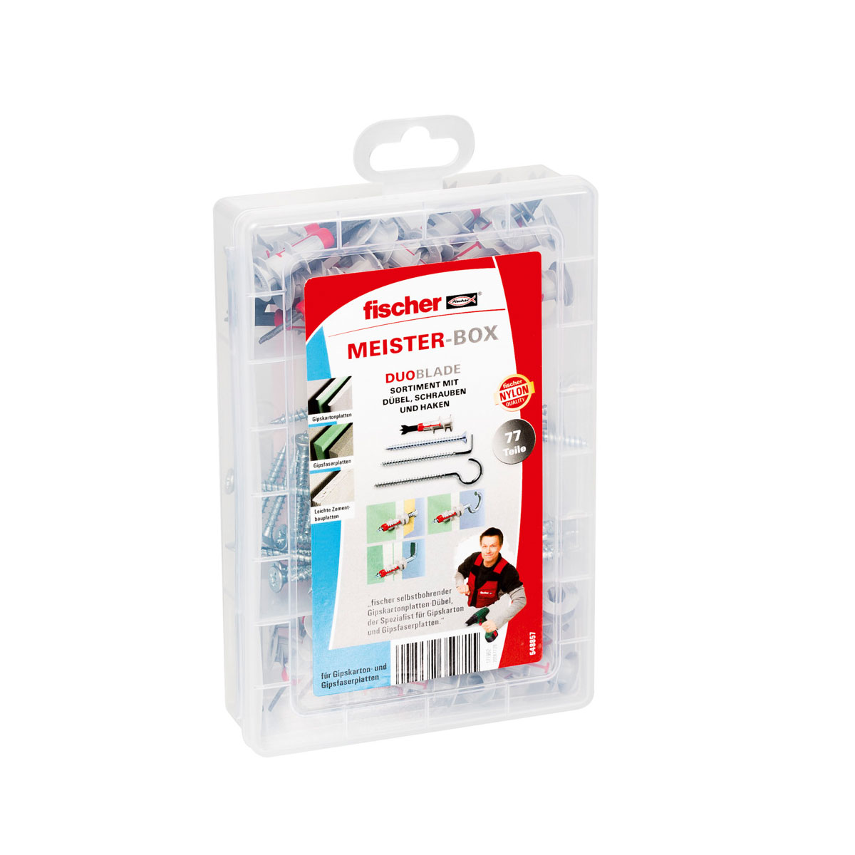 Fischer Sortimentsbox Meisterbox Duoblade 77-teilig