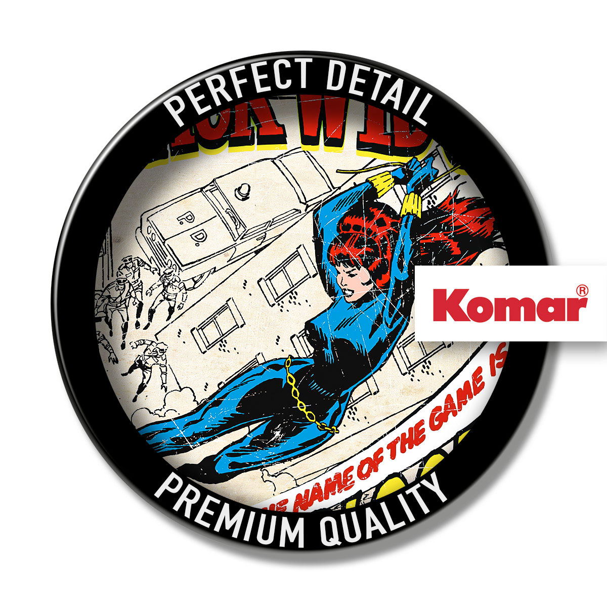 Komar  Wandtattoo Black Widow Comic Classic 50x70 cm Bild 3