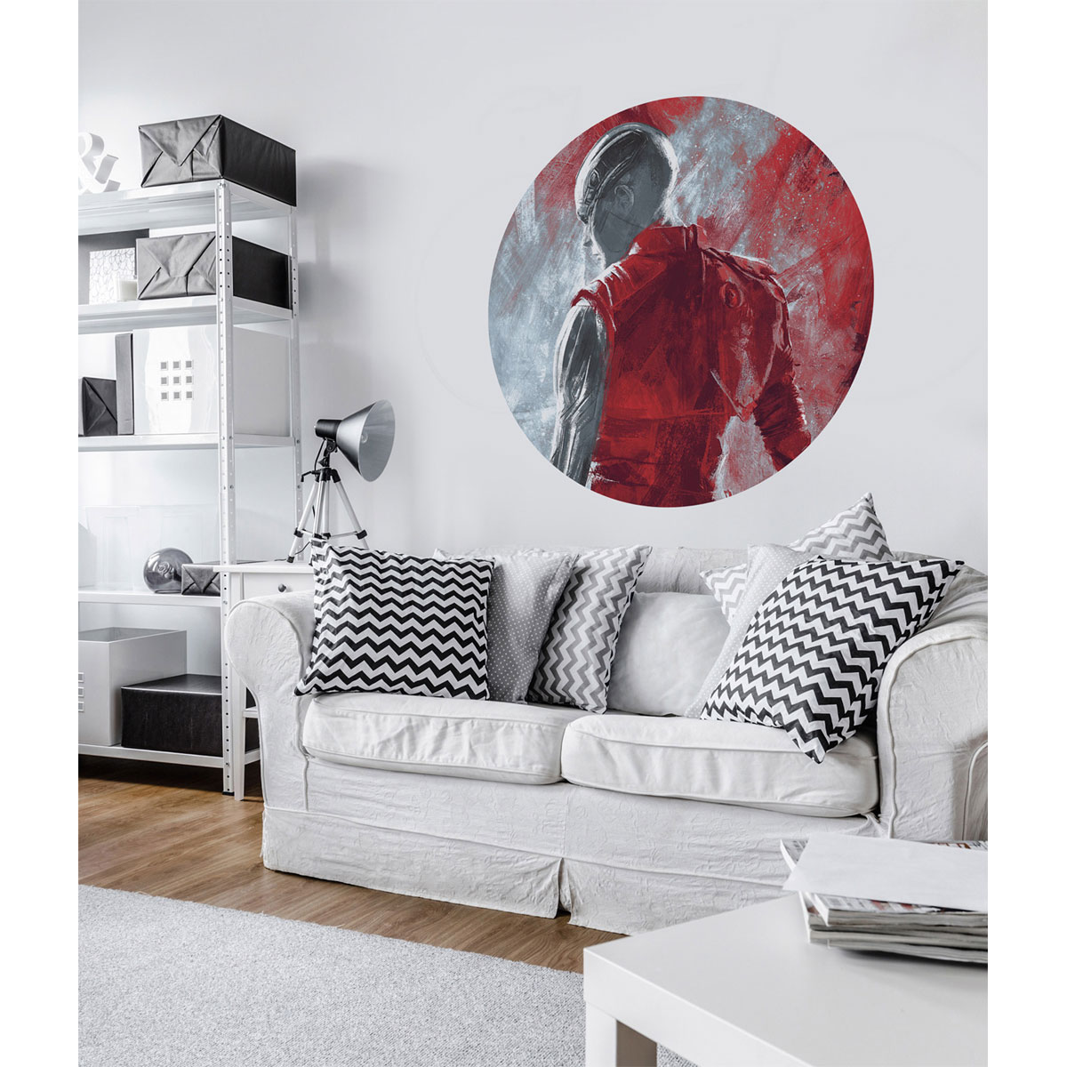 Komar  Selbstklebende Vlies Fototapete rund Avengers Painting Nebula Durchmesser 125 cm