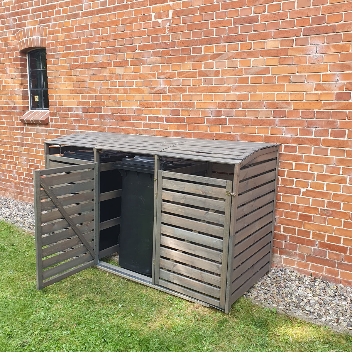 Muelltonnenbox Vario III f. 3 Tonnengrau Bild 3